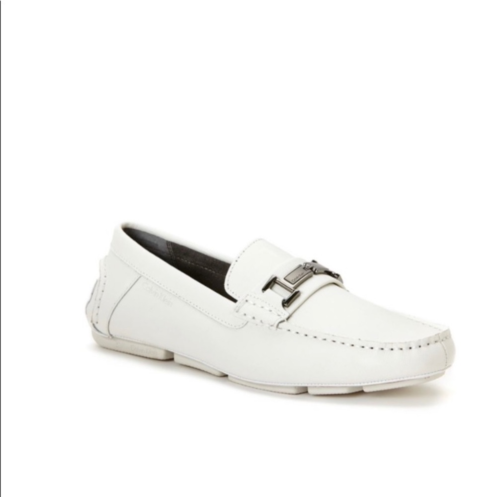 Calvin Klein white suede shoes-price is firm